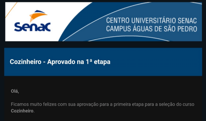 Doação em prol a viagem ao Senac - Águas de São Pedro(SP)