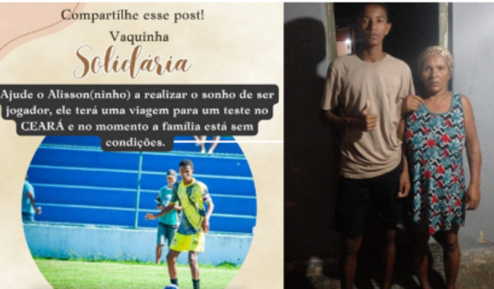 AJUDE O ALISSON A REALIZAR O SEU SONHO