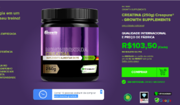 Vaquinha para comprar a creatina do zizo