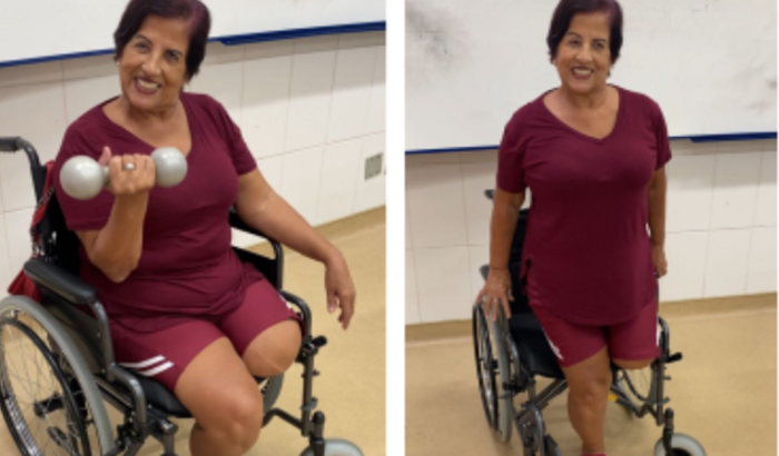 Ajude a Maria Virginia a andar !  