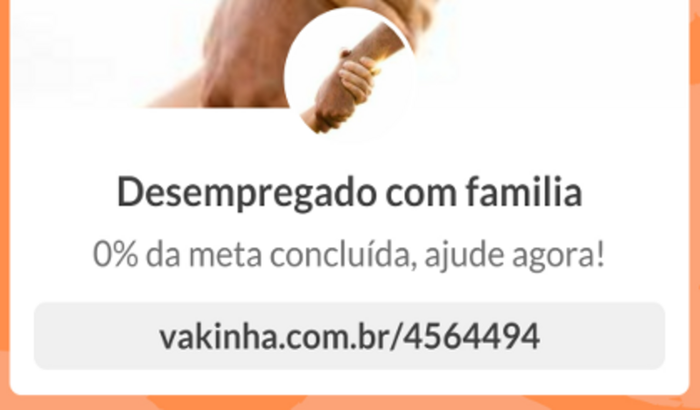 Desempregado com familia