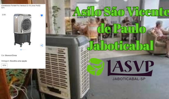 Climatizadores Para os velhinhos  Do Asilo São Vicente de Paulo 