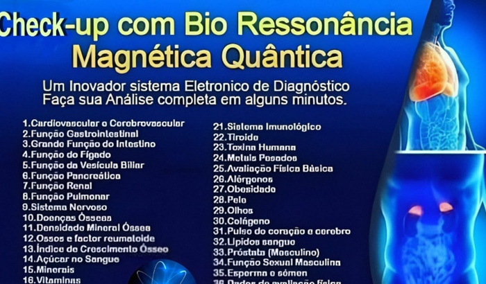 CHECK-UP VIBRACIONAL COM BIORESSONANCIA MAGNÉTICA QUÂNTICA 