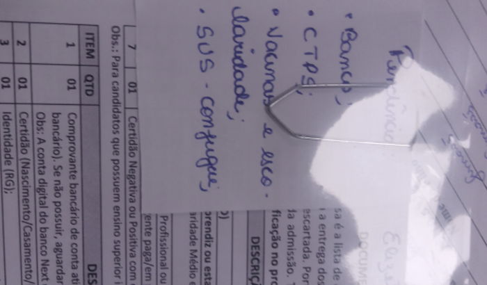 Por um emprego 