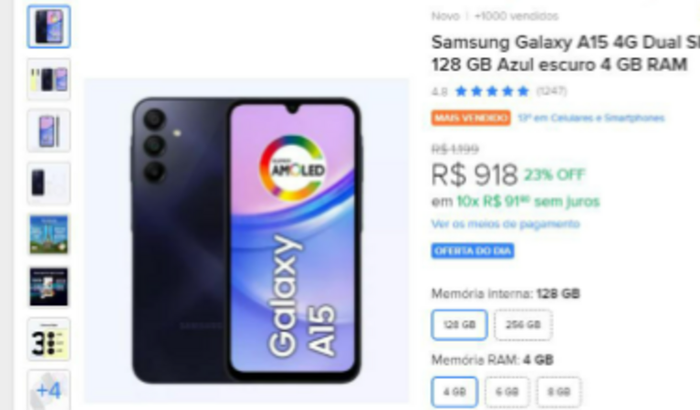Arrecadação para um novo celular