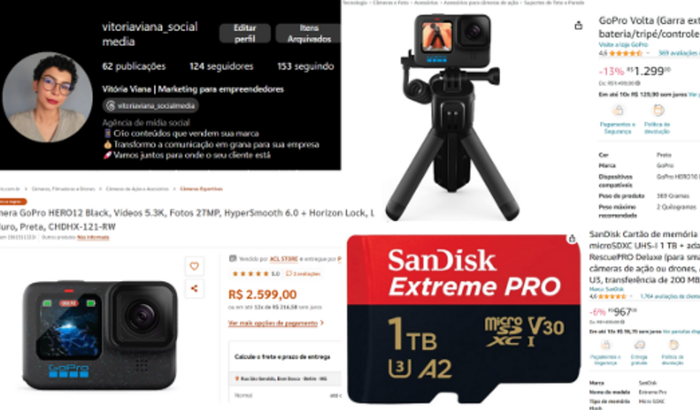 Equipamentos para meu trabalho