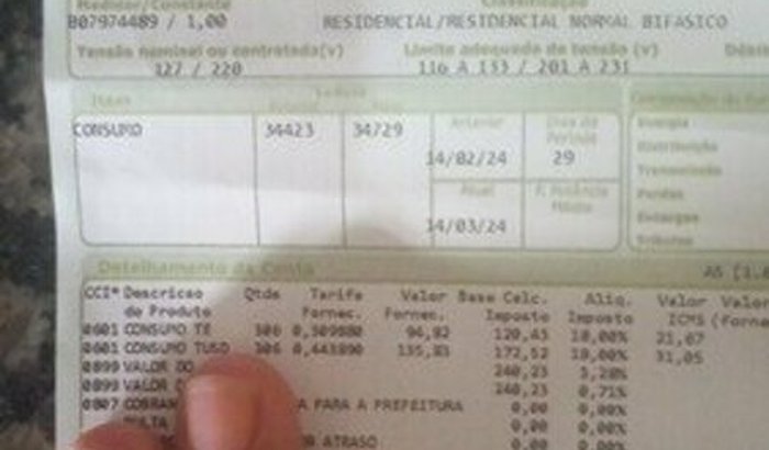 Pagar 3 contas de água e 3 contas de energia