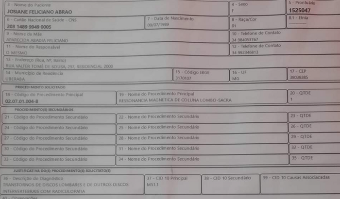 Ajuda para realizar meus exames - ressonância e ultrassom coluna