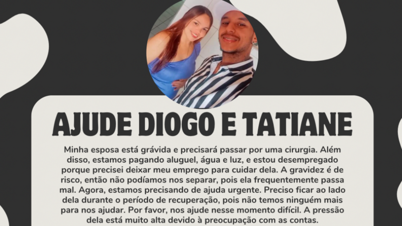 AJUDE-NOS NAS DESPESAS POR CAUSA DA GRAVIDEZ DE RISCO 