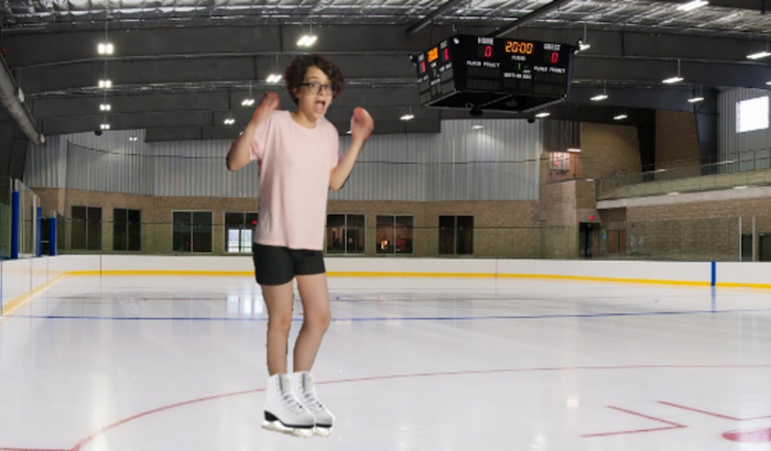 Adolescente e seu sonho de patinar no gelo