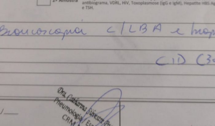 Meu Filho precisa de exame urgência broncoscopia está tossindo  