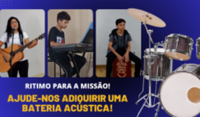 Ritmo para a Missão: Ajude-nos a ter uma bateria acústica!