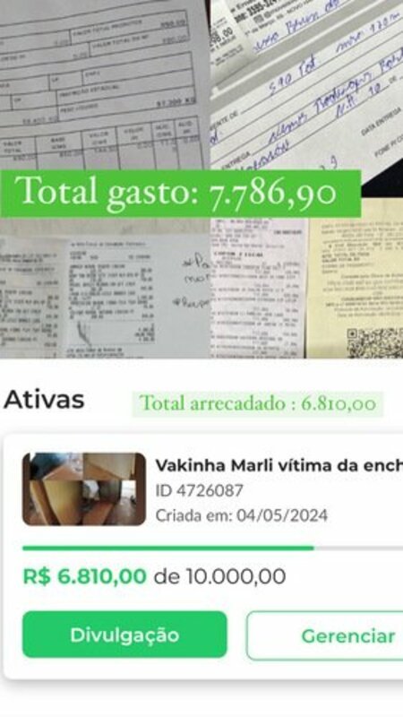 Vakinha Marli vítima da enchente em NH