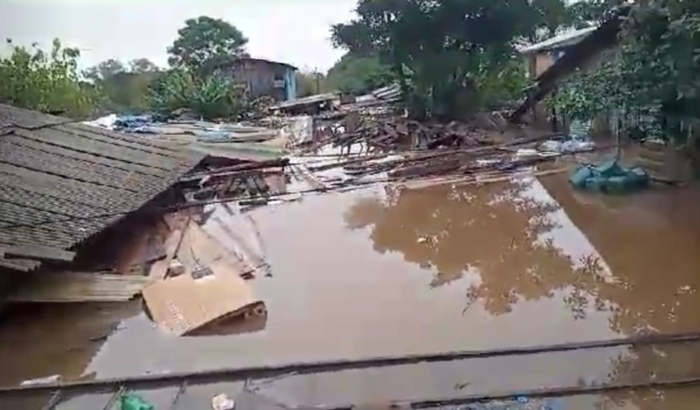 Socorro aos desabrigados pela enchente, bairro Zoológico