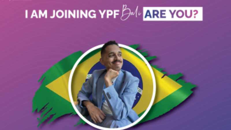 Rodrigo representando o Brasil na #YPF Bali 2024