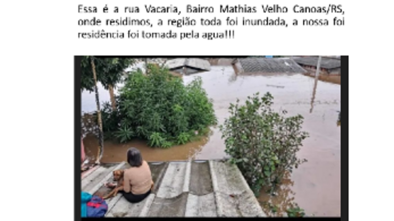 ''Ajude Ávila e Família  a Voltar para Casa '' Enchentes RS