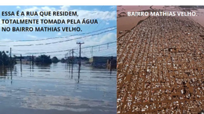 Arrecadação para família Moraes (enchente Mathias Velho)