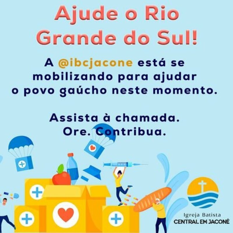 Ação Solidária para as famílias do Rio Grande do Sul