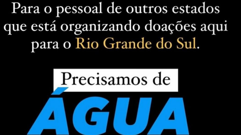 Água mineral para o Sul