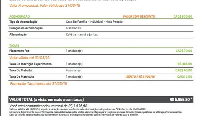 Intercambio para estudo