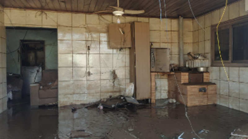 Enchente em Mariante, Venâncio Aires, RS