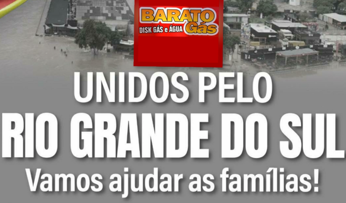Doação de botijões de gás para as famílias do Río Grande do Sul