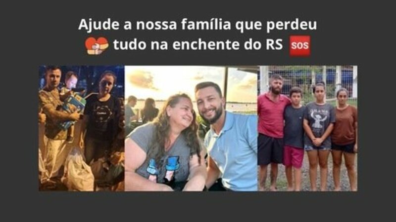 Ajuda para minha família que perdeu tudo na enchente