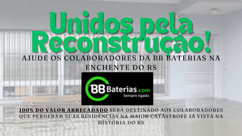 Solidariedade BB BATERIAS: Apoie Nossos Colaboradores Afetados