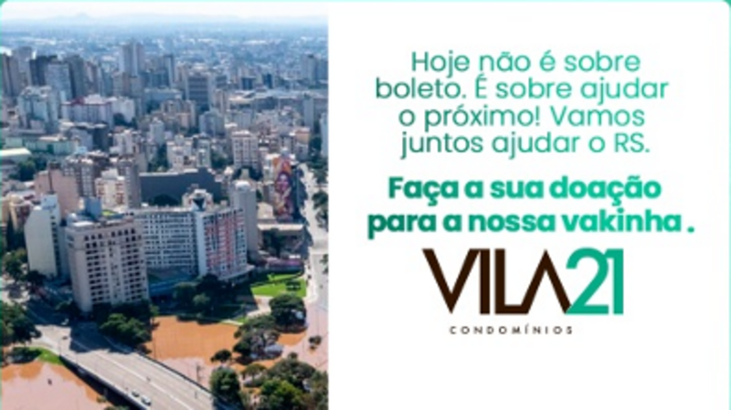 Hoje não é sobre boleto! Vamos ajudar o Rio Grande do Sul!