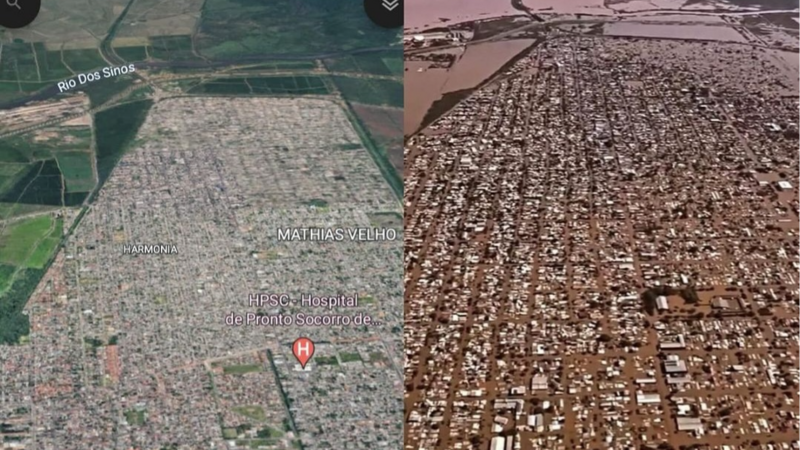 Ajuda para os desabrigados das chuvas em Canoas