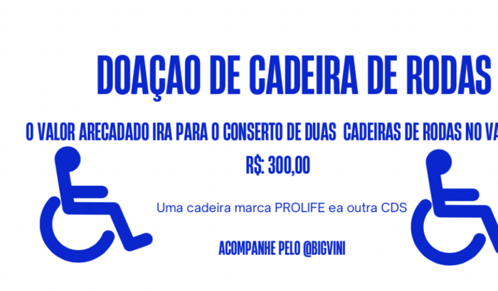 Ajuda para o conserto de duas cadeiras para doação 🦽🦽