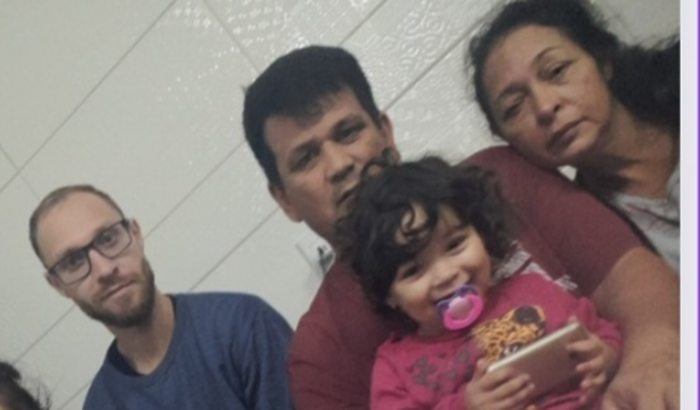 Família vítima da enchente