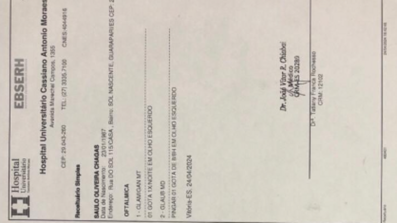 Saulo Oliveira Chagas / Colírios de Glaucoma / PCD 