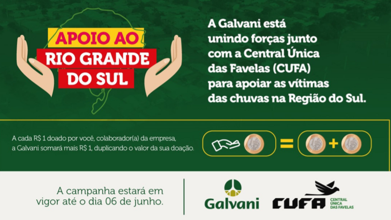 Galvani: Apoio ao Rio Grande do Sul