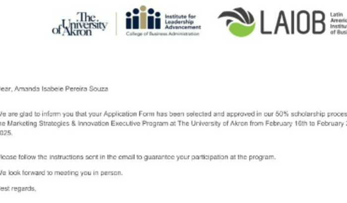 AJUDA PARA PAGAR 50% DA BOLSA DE ESTUDOS THE UNIVERSITY OF AKRON