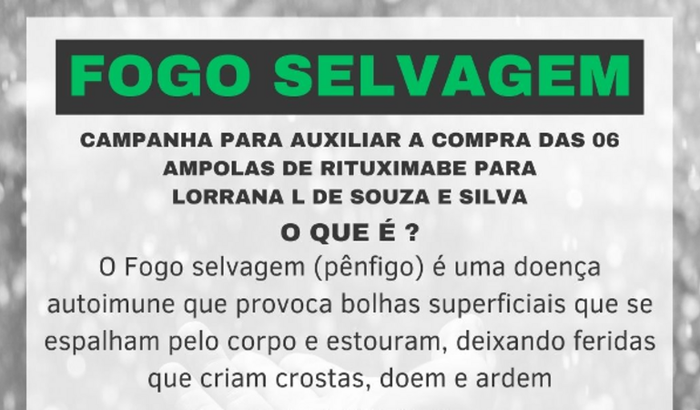 Apoie o tratamento - conta o Fogo Selvagem ( Pênfigo)