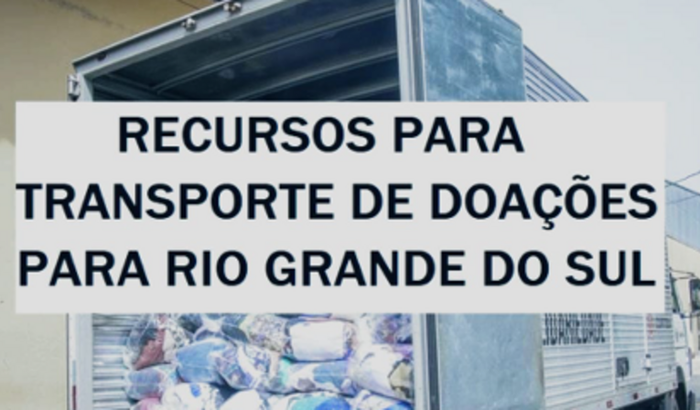 Arrecadação de doações para o Sul.