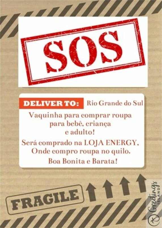 AJUDE O POVO DE RIO GRANDE DO SUL, compra de roupas 