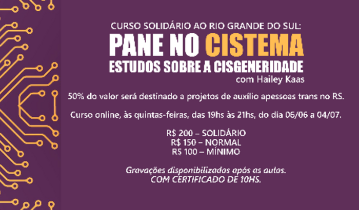 CURSO SOLIDÁRIO AO RS - PANE NO CISTEMA
