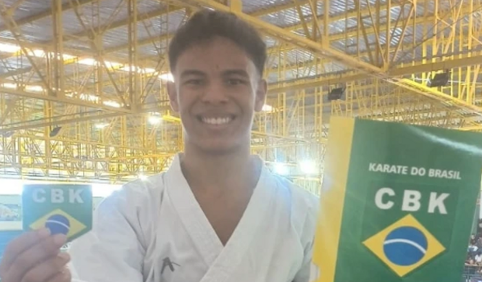 Matheus Vieira  no Sul Americano de Karatê 2024