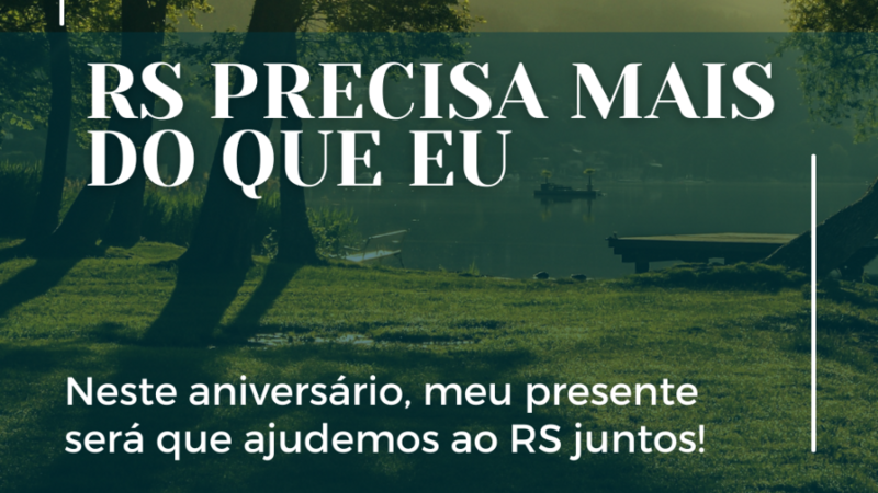 Doação RS - presente para o Velú