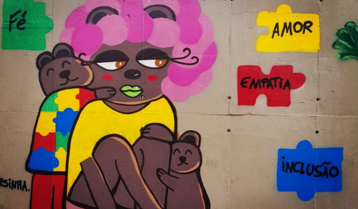 Oficina de Graffiti com Crianças Autistas.