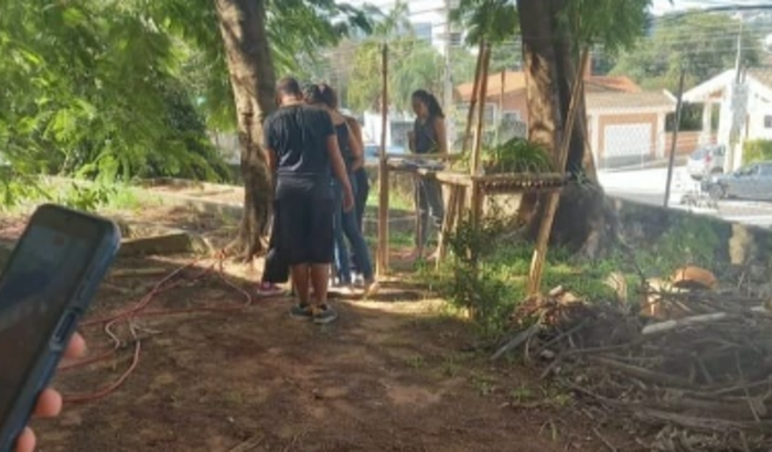 Estudantes trabalhando pelo meio ambiente