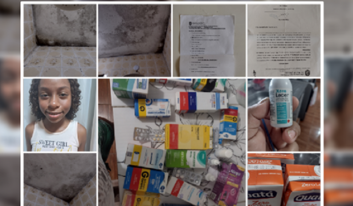 Casa sem mofo e medicamentos para clarinha
