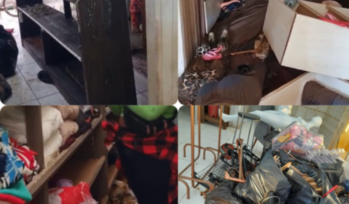 reconstrução da loja nega das roupas