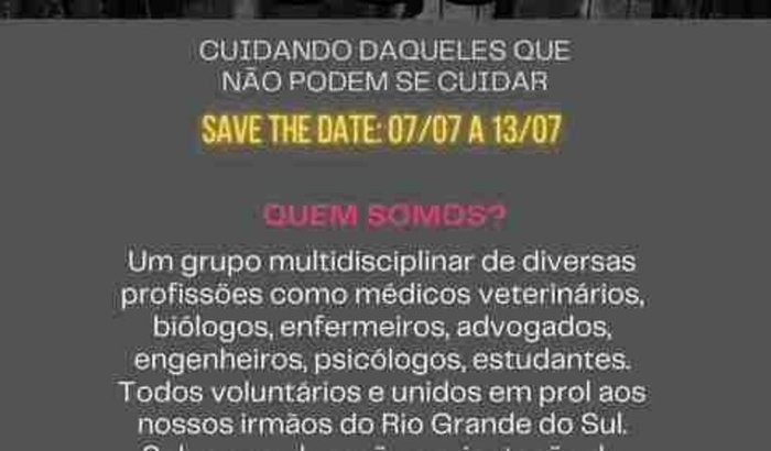 SOS - RIO GRANDE DO SUL CAMPANHA DE CIRURGIA E CASTRAÇÃO