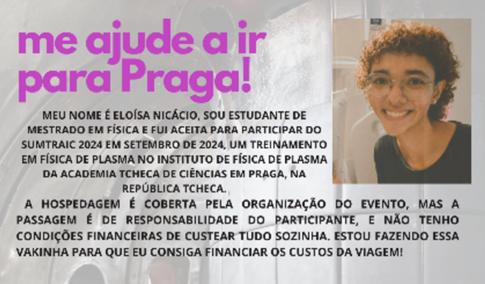 Ajude Eloísa a ir para Praga realizar um Treinamento Acadêmico!