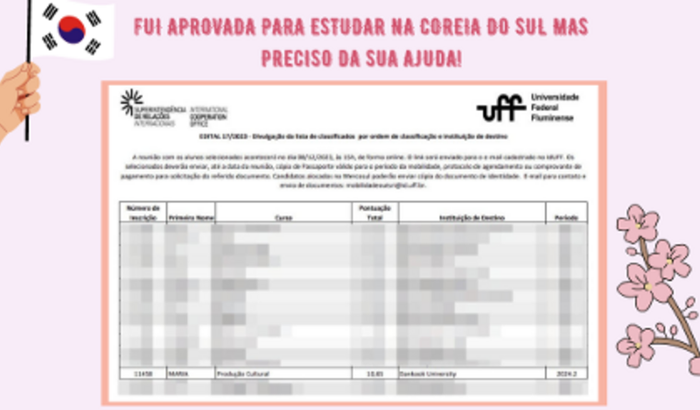 Me ajude a estudar na Coreia do Sul!