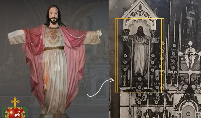 Restauração da Imagem secular do Sagrado Coração de Jesus