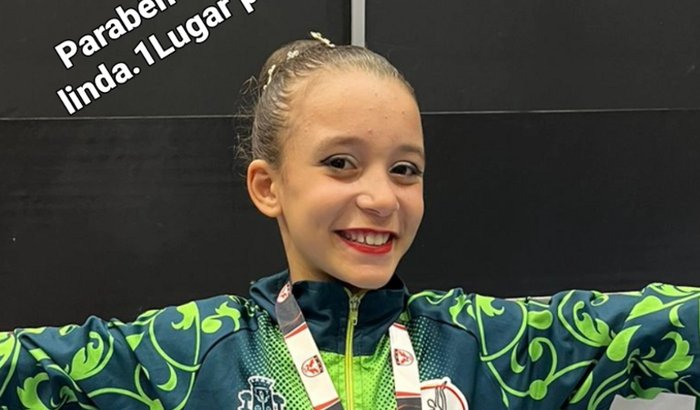 competição de ginastica rítmica da minha filha Claudia Almeida